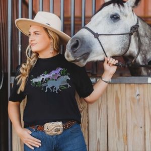 Wild Horse Shirt, Horse Art Shirt, Boho Horses Shirt, Horses Shirt, Horse Lover